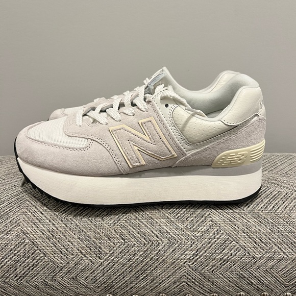 New Balance | Shoes | New Balance 574 Stacked Whitewhite Womens Shoe |  Poshmark